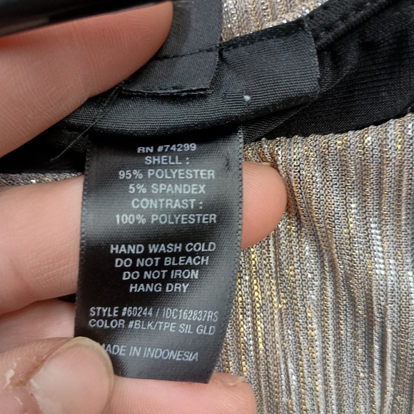 Enfocus Studio Black and Gold Asymmetrical Cocktail Dress - Picture 4 of 15